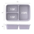 thumbnail image 6 of (4 pack) Bentgo Prep 3-Compartment Meal Prep Containers with Lids, PFAS & BPA Free Materials, Durable, Microwave, Freezer, & Dishwasher Safe To Go Food Storage (Lilac), (BGPRP3-LC), 6 of 9