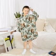 thumbnail image 5 of Wearable Blanket Hoodie for Kids Squirrel Pine Cone Flannel Hooded Blanket with Pockets and Sleeves Suitable for Boys and Girls, 5 of 7