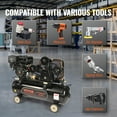 thumbnail image 6 of VEVOR 15HP Gas Powered Air Compressor, 30 Gallon Horizontal Air Compressor Tank, 33CFM@115PSI Gas Driven Piston Pump Air Compressed System with 115PSI Max Pressure for Construction Sites Workshop, 6 of 9