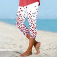 thumbnail image 5 of NSLGXD 4th of July Summer Leggings for Women Star Print Stretch Slim Fit Jogging Running Capris Workout Activewear Lounge Capri Pants S-3XL, 5 of 6