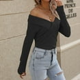 thumbnail image 7 of JINMGG V Neck Sweaters for Women Fall Winter Clearance,Women's Solid Color V-neck Sweater Top Long Sleeve Sweater V-neck Sweater, 7 of 7