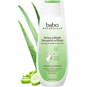 Babo Botanicals Purifying Swim & Sport 2-in-1 Shampoo & Wash, Citrus Mint, 16 oz, 3 Pack