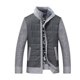 thumbnail image 2 of Suéter con forro polar para hombre, abrigo grueso con cuello alto, cárdigan cálido, otoño e invierno, 2 of 6