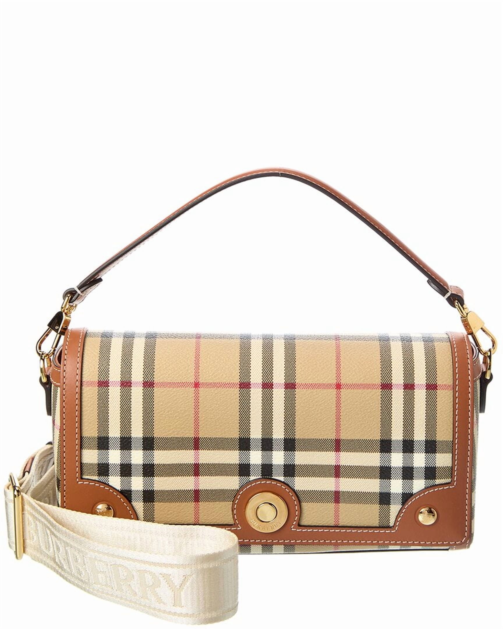 ✨BURBERY SHOULDER BAG CHECK leather Burberry Check Canvas & Leather Shoulder Bag, Pink - Walmart.com