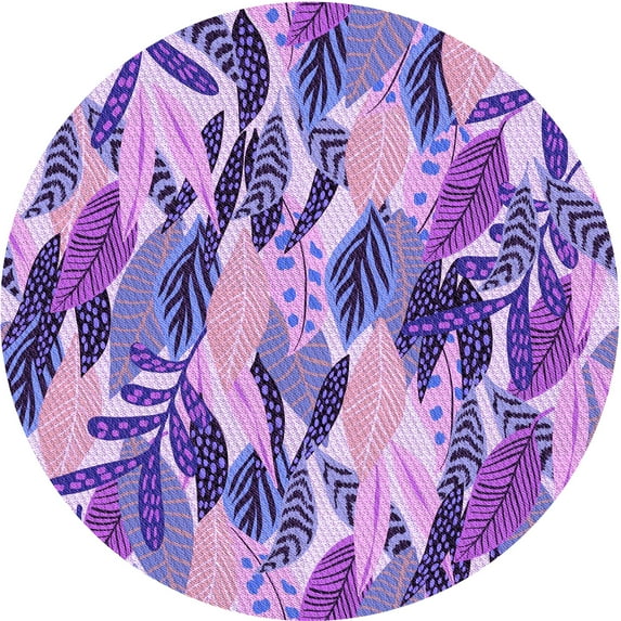 Ahgly Company Machine Washable Indoor Square Transitional Purple Amethyst Purple Area Rugs, 3' Square