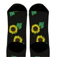 thumbnail image 3 of ThisWear Sunflower Gifts Sunflower Print Socks Summer or Fall Flowers Fall Apparel 1-Pair Novelty Crew Socks, 3 of 5