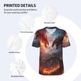 thumbnail image 3 of Hirioo Fire Sky Dragon for Men's Baseball T-shirt Shirts Short Sleeve Casual Summer Button Stretch T Shirts,Size S-4XL-Large, 3 of 7