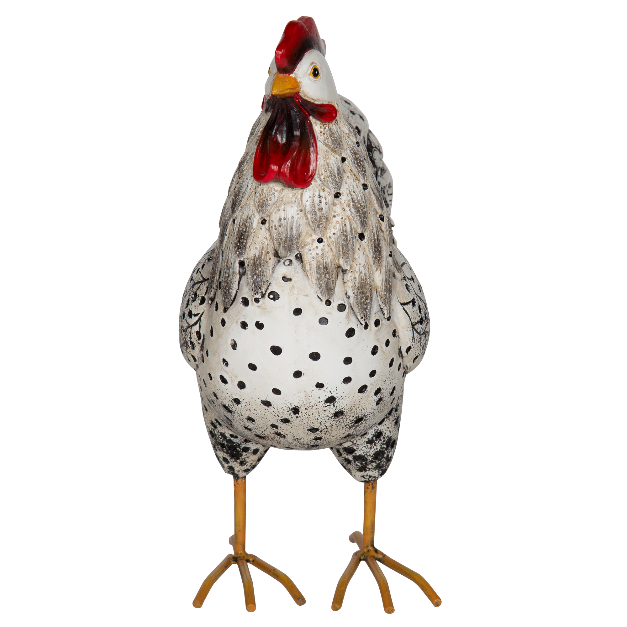Better Homes & Gardens 9" Rustic Red & Gray Farmhouse Chicken Figurine - image 3 of 5