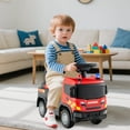 thumbnail image 4 of Costway Licensed Scania Toy Fire Truck with Lights Sounds & Under-Seat Storage Red, 4 of 10