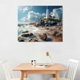 thumbnail image 2 of ONETECH  Lighthouse Canvas Wall Art Seascape Photo Pictures Prints Black and White Costal Artwork Decorations, 2 of 4