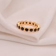 thumbnail image 5 of Mooneye 3mm Round Black Spinel 925 Sterling Silver Gold Vermeil Full Eternity Women Wedding Ring, 5 of 6