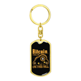 thumbnail image 4 of Bitcoin on This Hill Bitcoin Crypto Stainless Steel or 18k Gold Premium Swivel Dog Tag Keychain, 4 of 16