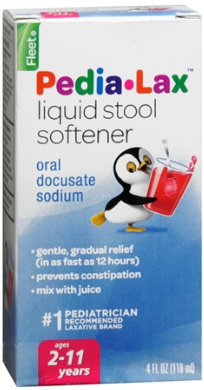 Fleet Pedia-Lax Liquid Stool Softener Fruit Punch Flavor 4 fl oz