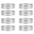 thumbnail image 1 of 8 anillos de acero inoxidable para tartas, resistentes al calor, perforados, redondos, de doble laminado, 1 of 5
