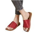 thumbnail image 4 of HAOTAGS Slippers for Women Slip On Dressy Sandals Red Size 8.5, 4 of 9