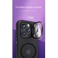 thumbnail image 6 of PINSAI for iPhone 14 Pro Max Case with Camera Cover Built-in Stand,Magnetic Phone Case Translucent Matte Shockproof-Deep Purple, 6 of 6