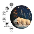 thumbnail image 3 of Bingfone Starry Sky Sleep White Bear Spare Tire Cover Weatherproof Universal Wheel Protectors for RV Camper Travel Trailer SUV Truck-17 inch, 3 of 8