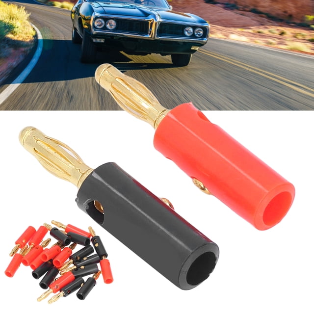Conectores de Cables de Altavoces, Enchufe de Plátano de Altavoces Con Chapado Dorado Universal para el de audio de Automóviles