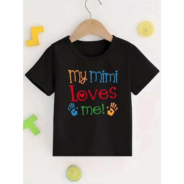 Camiseta con estampado de letras para niño y niña, ultrasuave, transpirable, absorbe la humedad, informal, de verano, imprescindible y a la moda.