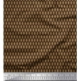 thumbnail image 1 of Soimoi Brown Georgette Viscose Fabric Diamond Geometric Printed Craft Fabric by the Yard 42 Inch Wide, 1 of 3