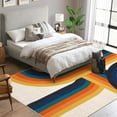 thumbnail image 2 of FairOnly Modern Large Area Rugs 9'x12' Blue Orange Washable Non Slip Soft Carpet for Living Room Ultra-Thin Indoor Floor Cover, 2 of 7