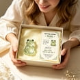 thumbnail image 4 of Clearance! Pocket Hug Acrylic Keepsake, Cute Transparent Emotional Support Ornament With Encouragement Card, Thinking Of Mental Health Gift For Friends Family Birthday Gift Box Filler, Frog, 4 of 5