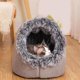 thumbnail image 3 of Winter Cat Cave Heat Preservation Cats Plush Cozy House Outdoor Portable Bag Cats Resting Products For Garden Traveling Living, 3 of 5