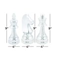 thumbnail image 4 of 4"W, 9"H Silver Aluminum Metal Chess Sculpture with Knight, Queen and King, by CosmoLiving by Cosmopolitan (3 Count), 4 of 17