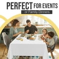 thumbnail image 6 of Exquisite 12 Pack Disposable Premium Rectangular Plastic Tablecloth Cover 54" x 108" - White, 6 of 7