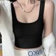 thumbnail image 4 of Camiseta sin mangas con lazo para mujer, cuello cuadrado, fitness, informal, básica, recortada Adepaton BST2000969-2, 4 of 5