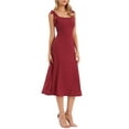 thumbnail image 4 of Polka Dots Dress for Women Tie Shoulder Sleeveless A-Line Elegant Maxi Dresses XS Dark Red, 4 of 6