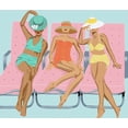 thumbnail image 2 of Bucheli, Jen 23x20 Black Ornate Wood Framed with Double Matting Museum Art Print Titled - Lounging Ladies On Pink Chairs, 2 of 4