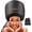 Black, variant on Large Hooded Hair Dryer Diffuser with Built-in Headband, Heat Protection, Fast Drying & Deep Conditioning for Curly Hair