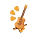 thumbnail image 4 of Caja de madera para púas de guitarra con soporte, estuche de madera para púas, minicaja de almacenamiento creativa para guitarristas, ukeleles y amant, 4 of 9