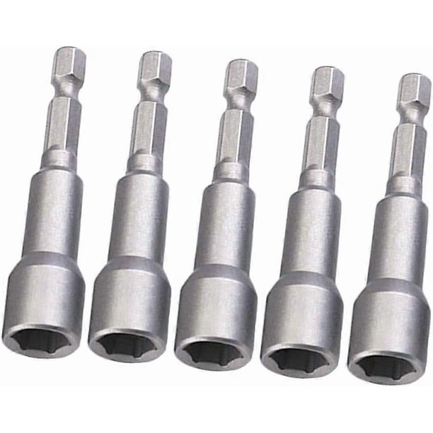 Magnetic Screwdriver Bit, 8 mm 1/4' Hexagonal Screwdriver Bit with Quick Change Groove for Electric Hand Drill/Lithium Drill/Pneumatic Screwdriver/Im