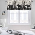 thumbnail image 3 of 2 Pack Brown Bear Forest Silhouette Valance for Window Vintage Animal Trees Kitchen Valance Rod Pocket Short Curtain Topper Decorative Window Treatment for Living Room Bedroom 42"x18", 3 of 8