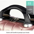 thumbnail image 3 of Makeup Storage Organizer Travel ABS Toiletry Suitcase Box Mini Shape Bag Attached Boarding Luggage Cosmetic Case Large Capacity Bag Purple, 3 of 8