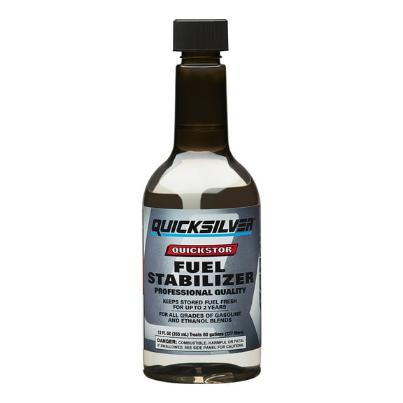 Quicksilver 8M0047922 Quickstor Fuel Treatment and Stabilizer, 12 Oz.