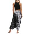 thumbnail image 7 of XIAOFFENN Wide Leg Yoga Pants For Women, Womens Baggy Harem Pant Elastic Waist Drop Crotch Pant Lightweight Cotton Casual Wide Leg Beach Yoga Pants Black Free Size, 7 of 7