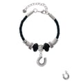 thumbnail image 2 of Delight Jewelry Goldtone Beaded Clear Crystal Horseshoe with Good Luck Sister Celtic Knot Leather Bead Bracelet, 7"+2" Extender, 2 of 4