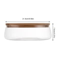 thumbnail image 2 of Glass Candy Nuts Serving Storage Container Snack Tray Plates with Wooden Lid, 2 of 10