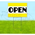 thumbnail image 1 of Open (18" x 24") Yard Sign, Includes Metal Step Stake, 1 of 6