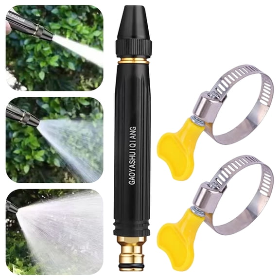 High Pressure Hose Nozzle,Garden Sprayer Head,Car Wash Spray Gun,Heavy Duty Pressure Washer Nozzle With Metal Connector Ergonomic Grip Universal Fit Standard Hose Portable Spray Accessory