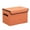 🥝 Orange_Base#1129, variant on Foldable Storage Cube with Lid, Linen Fabric Storage Bin Organizer for Closet and Toys