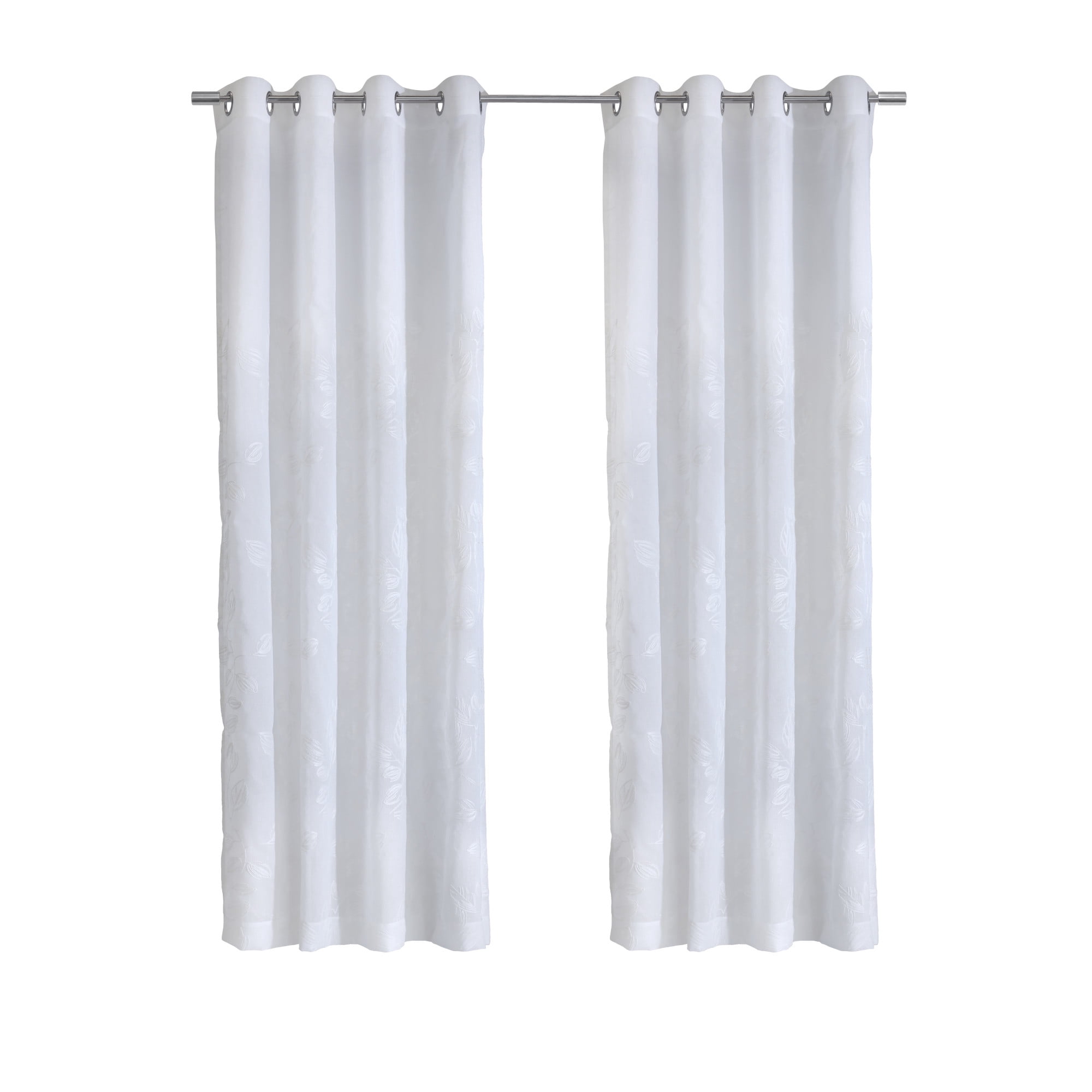 Loft Living Summer Sheer Grommet Indoor Curtain 52 x 84 in White