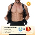 thumbnail image 3 of LALAMELON Sauna Vest for Men Waist Trainer Vest with Zipper Workout Sauna Suit with Adjustable Waist Trimmer Belt, 3 of 6