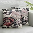 thumbnail image 3 of Nawypu Flowers Outdoor Pillow Covers, Queen Purple Shiraz Floral Decorative Throw Pillows Cover, Spring Summer Grape Purple Leaf Square Pillowcase Decor Gifts for Home Patio Couch Sofa, 3 of 5