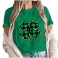 thumbnail image 2 of Warop T-Shirt à Imprimé de la Saint-Patrick pour Femme, Chandail à Manches Courtes et Col Rond pour Célébration des Fêtes et Tenue Décontractée de Tous les Jours, 2 of 5