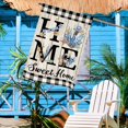 thumbnail image 4 of diyeu Beach House Flag 28 x 40 Inch Double Sided Burlap Home Sweet Home Blue Anchor Starfish Seashell Coastal Ocean Yard Flag Summer Holiday Seasonal Outdoor Outside Decoration(Large), 4 of 5