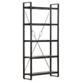 thumbnail image 5 of vidaXL 5-Tier Bookcase Black 35.4"x11.8"x70.9" Solid Mango Wood, 5 of 10